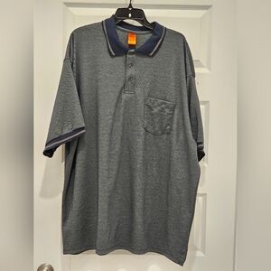 Red Kap Men's SS 3-Button Performance Knit Polo Shirt, EUC, Size XXL